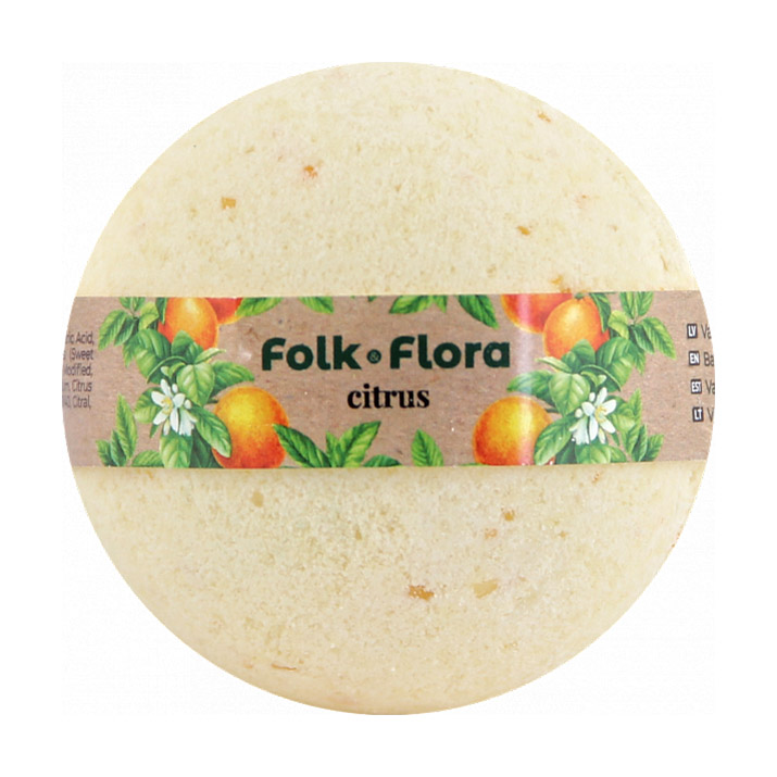 Бомбочка для ванни Folk &amp; Flora Цитрус, 130 г